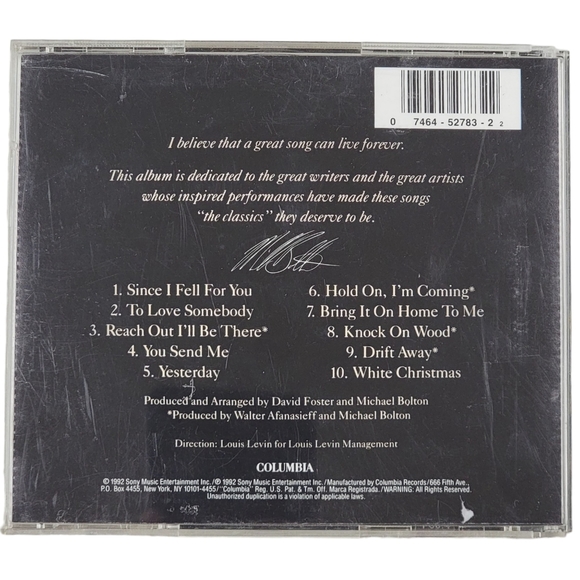 Michael Bolton Timeless The Classics CD - 1992 - Picture 4 of 4